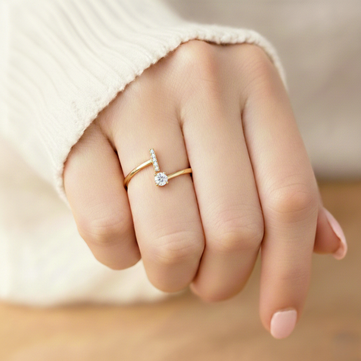 Charming Custom Initial Ring