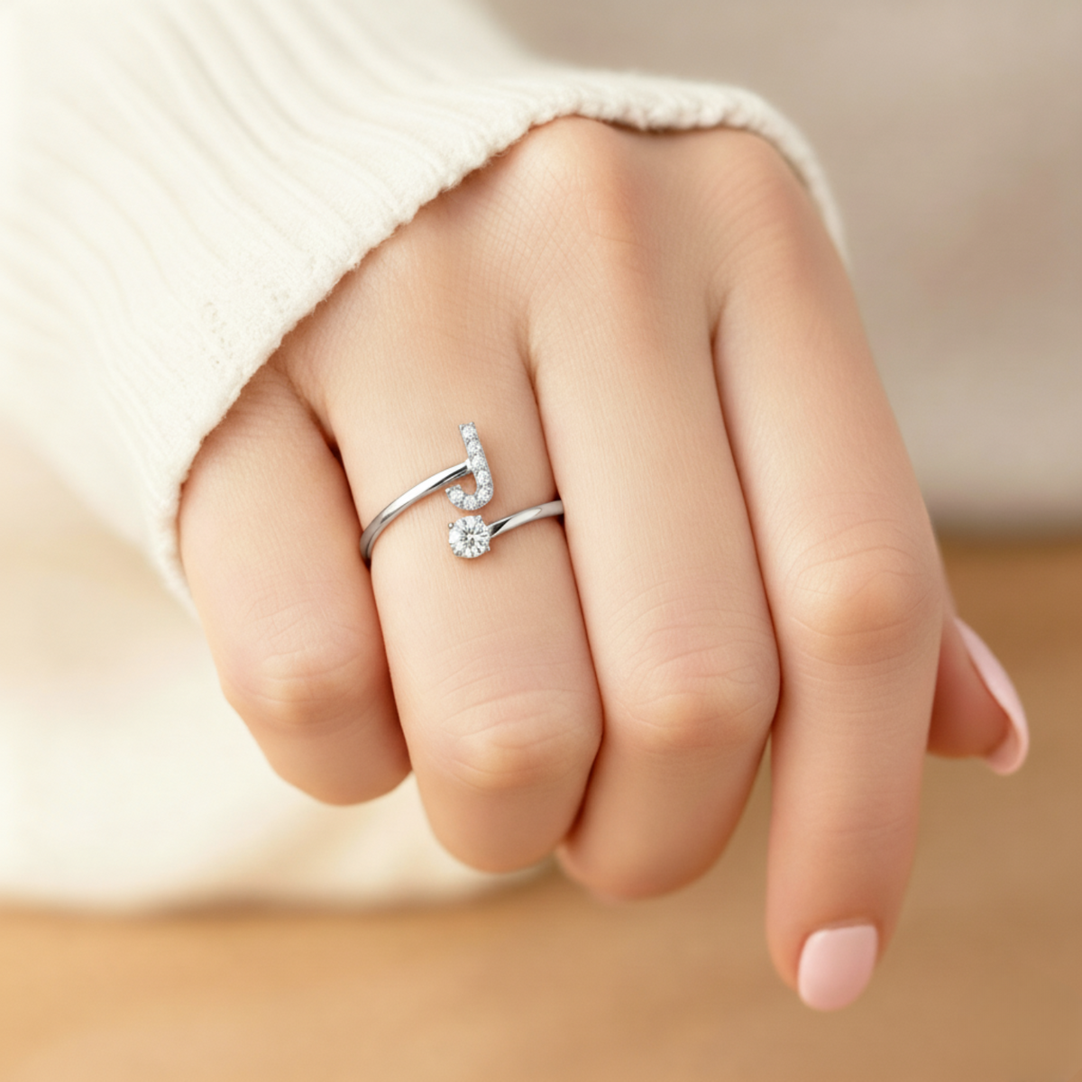 Charming Custom Initial Ring