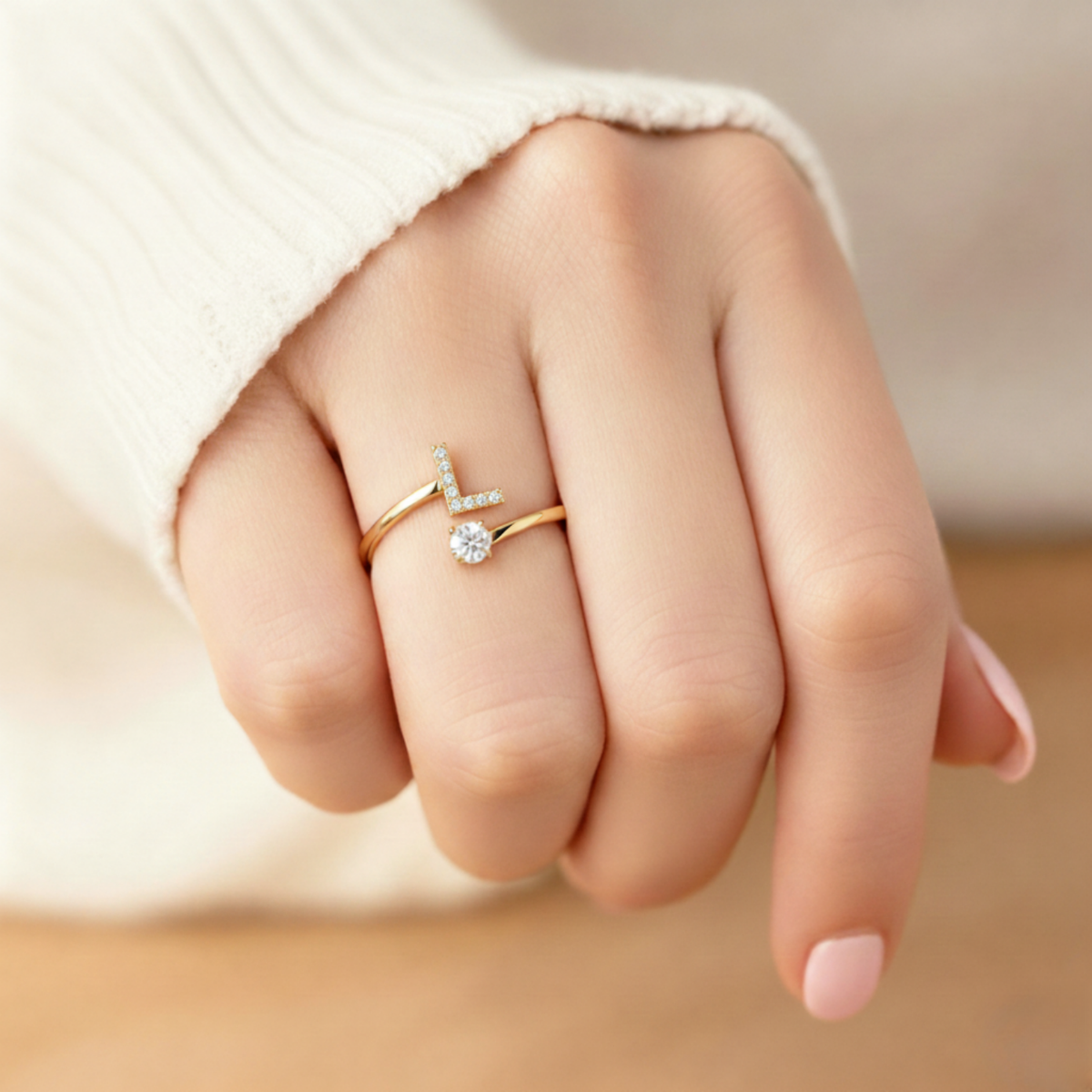 Charming Custom Initial Ring