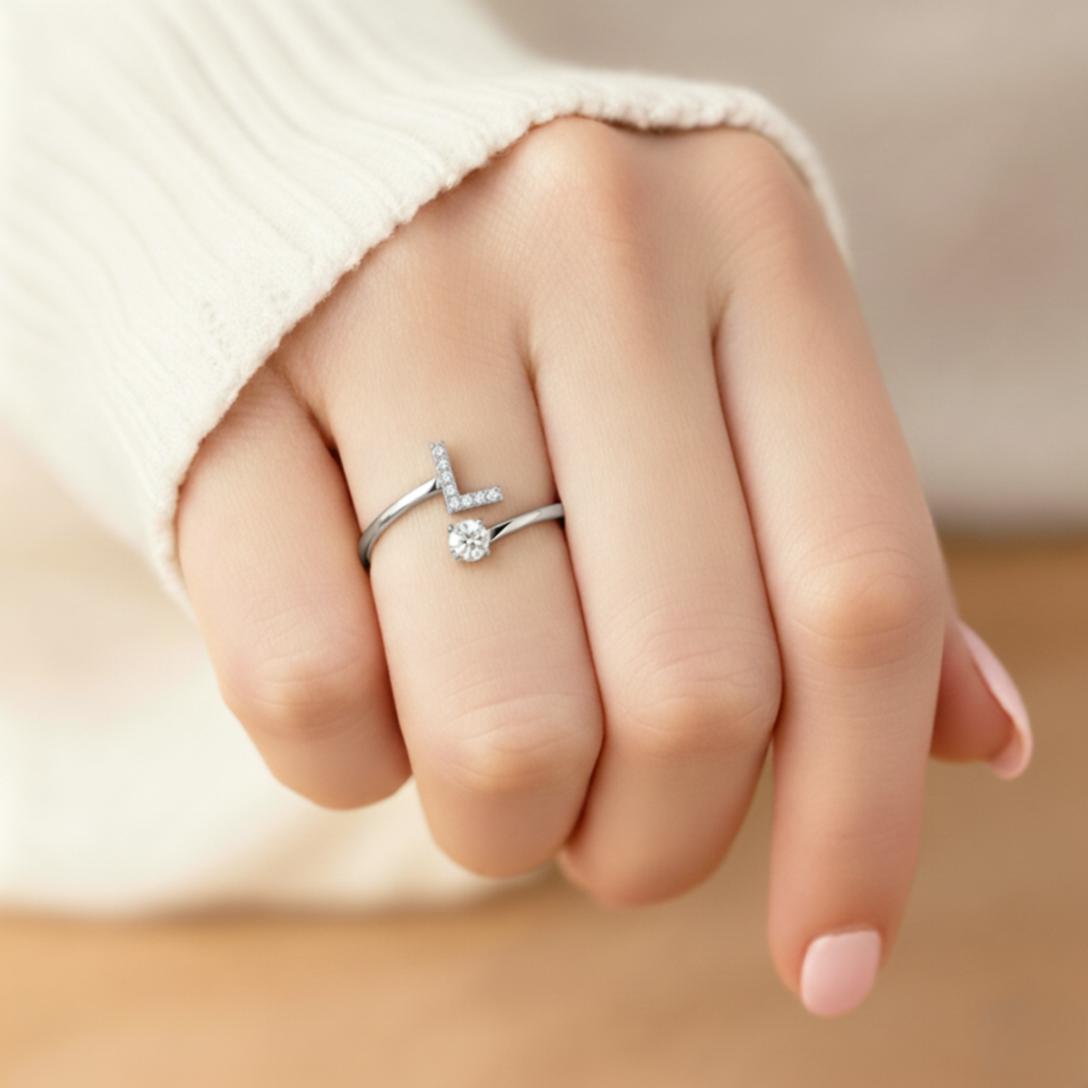 Charming Custom Initial Ring