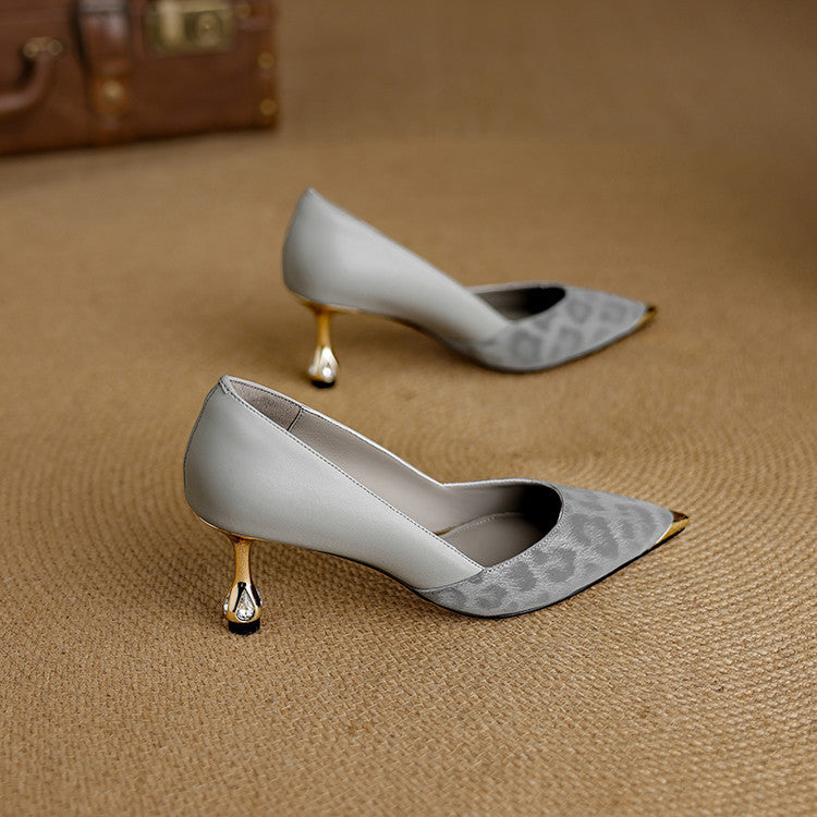 Clair Genuine Leather Heels