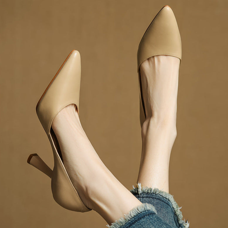 Naila Genuine Leather Heels
