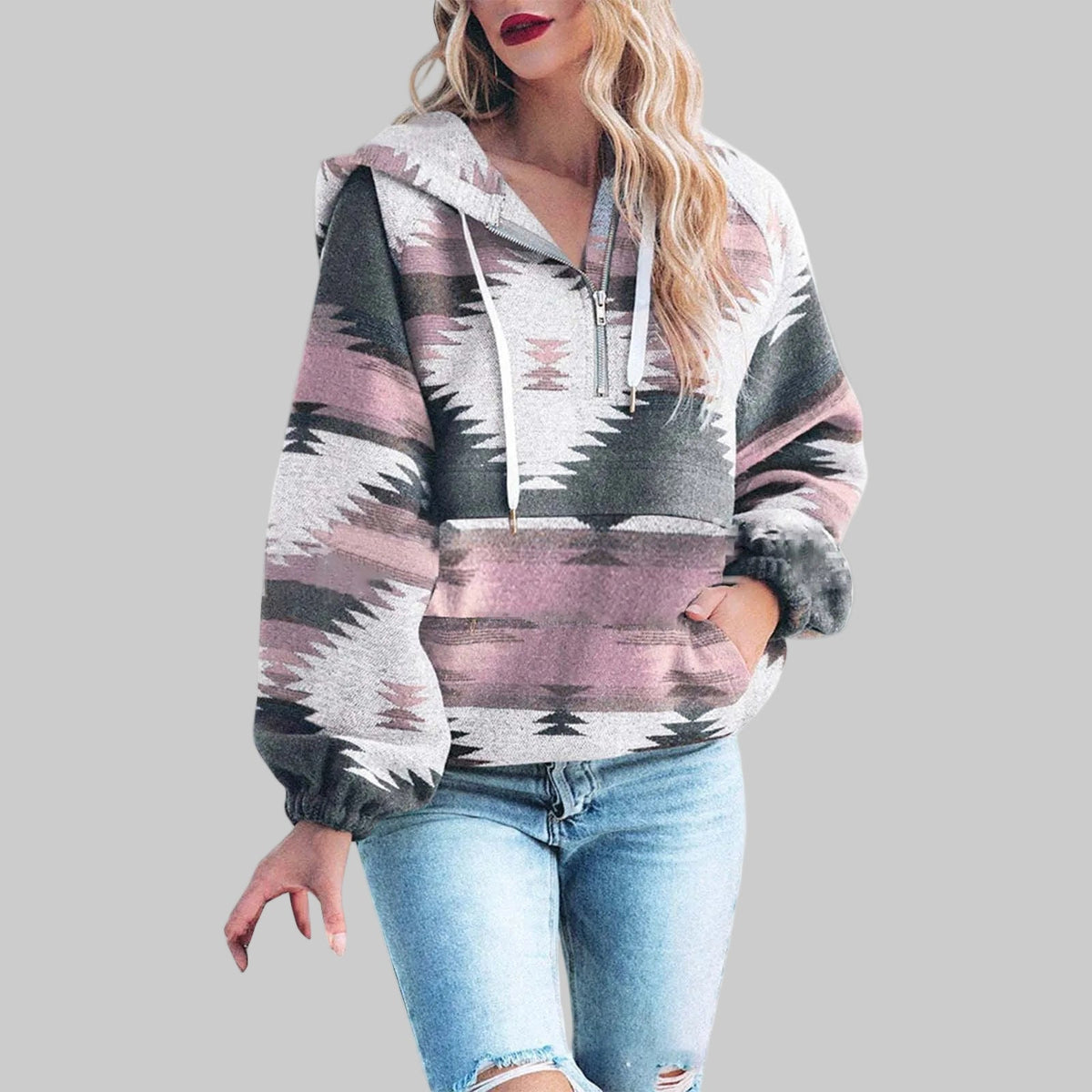 SAKU™ - Comfy Oversized Zip Up Long Sleeve Hoodie Sweatshirt