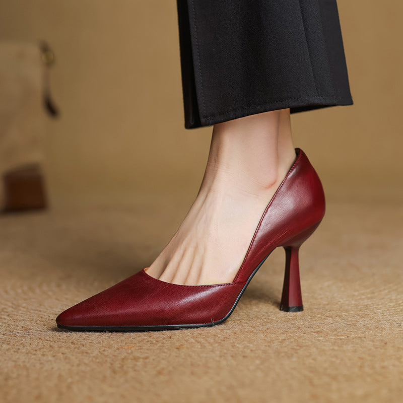 Naila Genuine Leather Heels