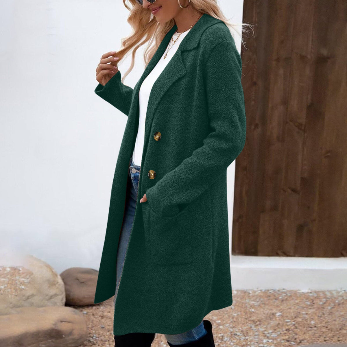 ZAHEKA™ - Casual Long Sleeve Mid Length Coat