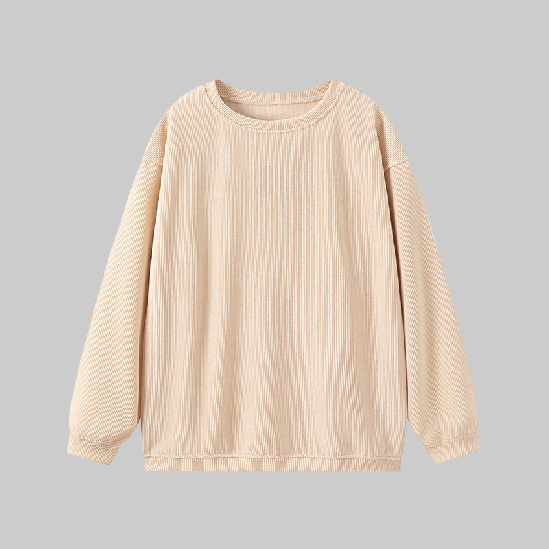 BRITLEY™ - Cozy Plain Long Sleeve Round Neck Sweatshirt