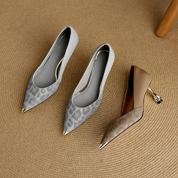 Clair Genuine Leather Heels
