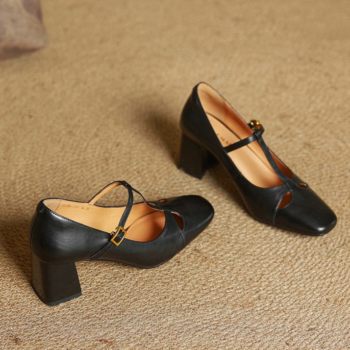 Alysa Genuine Leather Heels