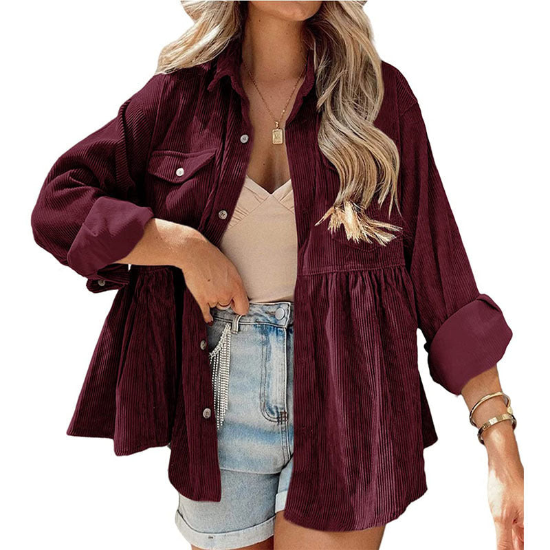 VARO™ - Vintage Long Sleeve Button Down Oversized Jacket