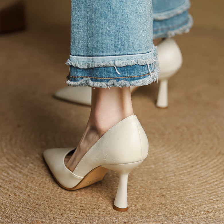 Naila Genuine Leather Heels