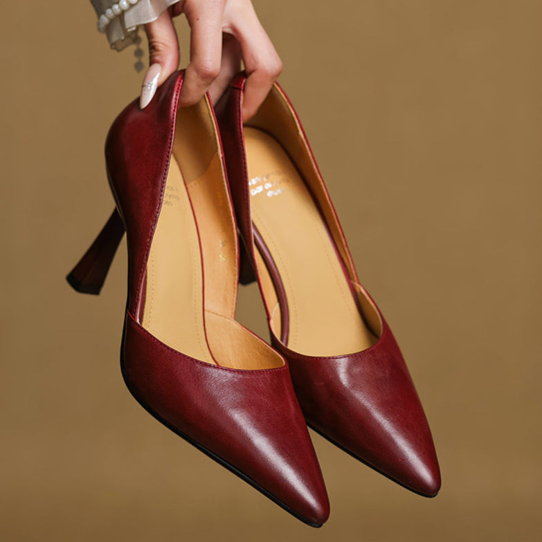Naila Genuine Leather Heels