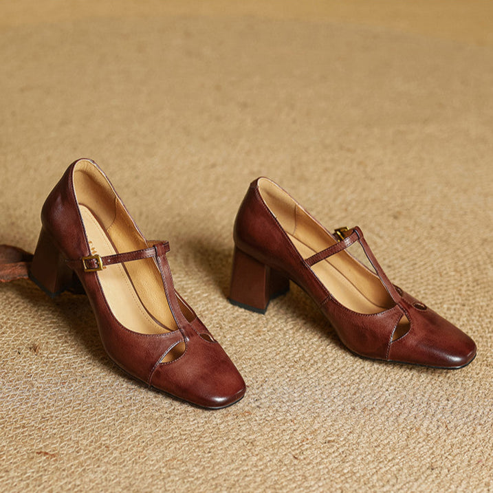 Alysa Genuine Leather Heels