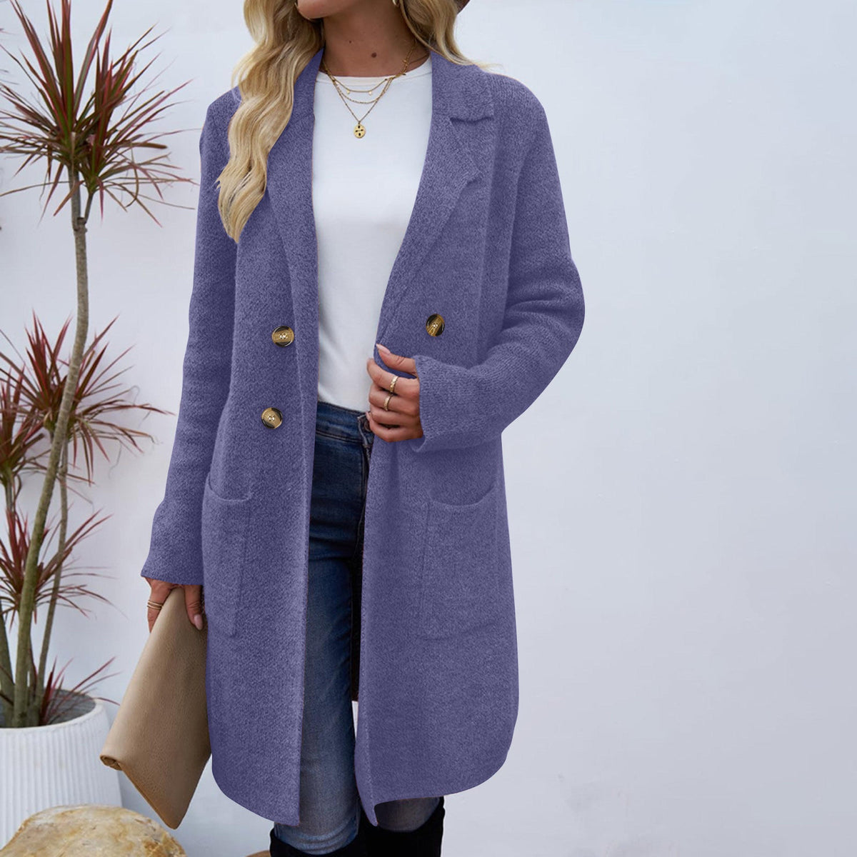 ZAHEKA™ - Casual Long Sleeve Mid Length Coat