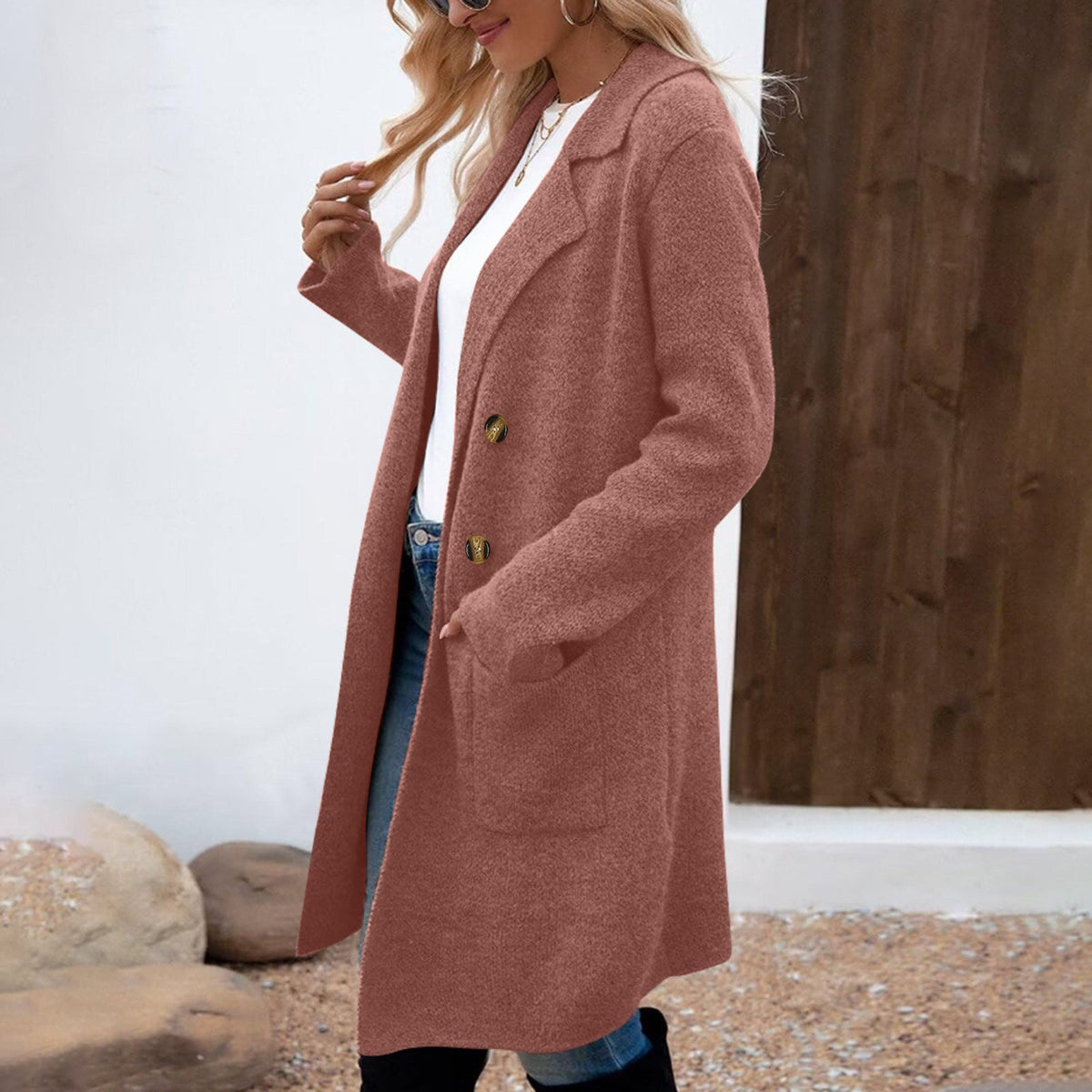 ZAHEKA™ - Casual Long Sleeve Mid Length Coat
