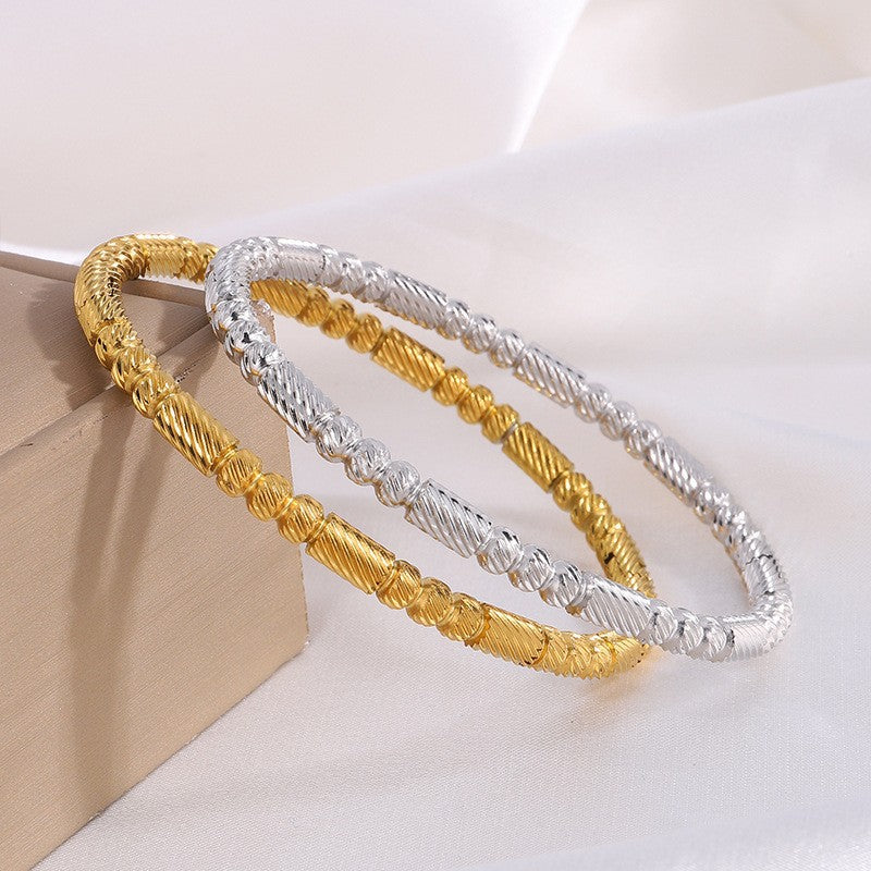 Alluring Gold Twisted Bracelet
