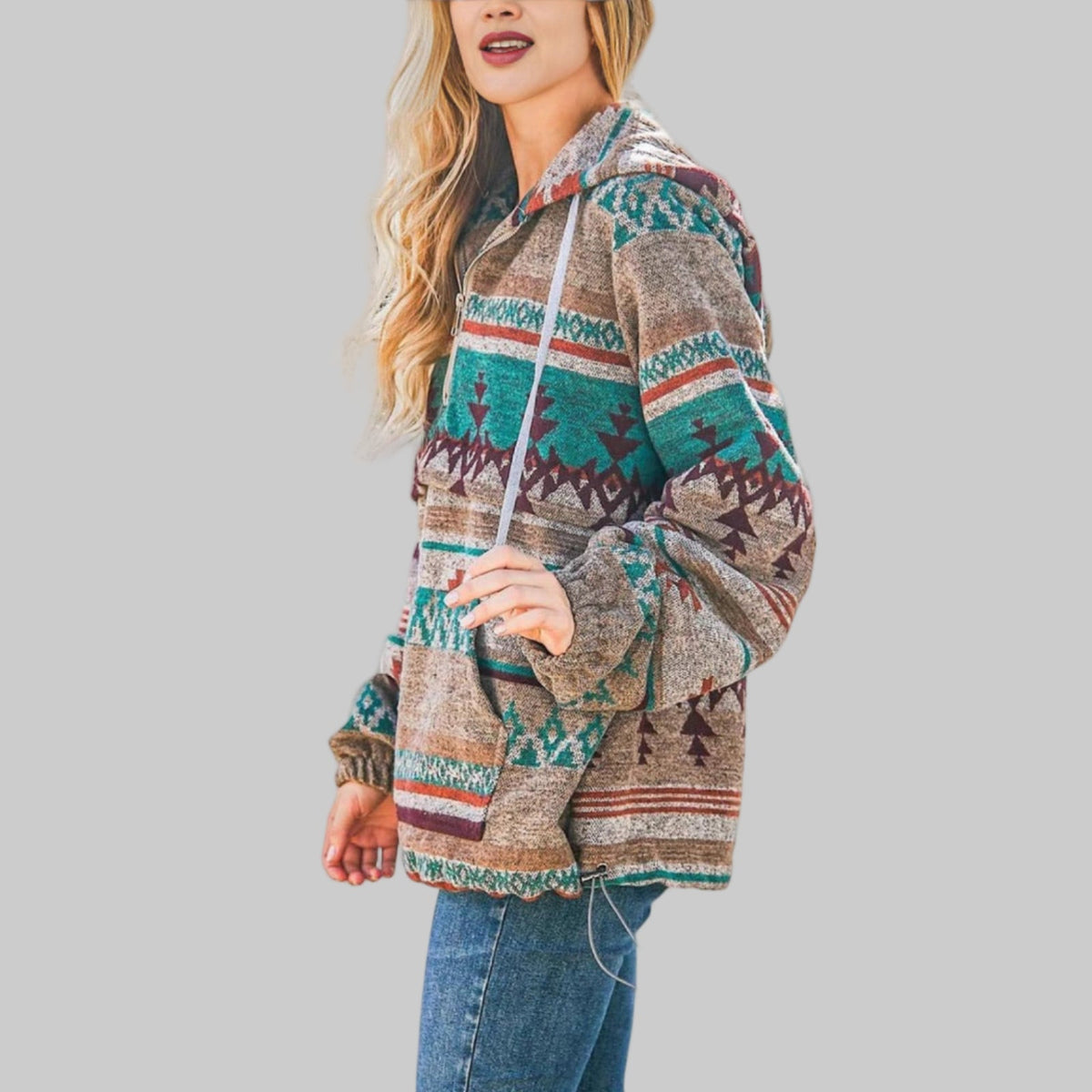 SAKU™ - Comfy Oversized Zip Up Long Sleeve Hoodie Sweatshirt