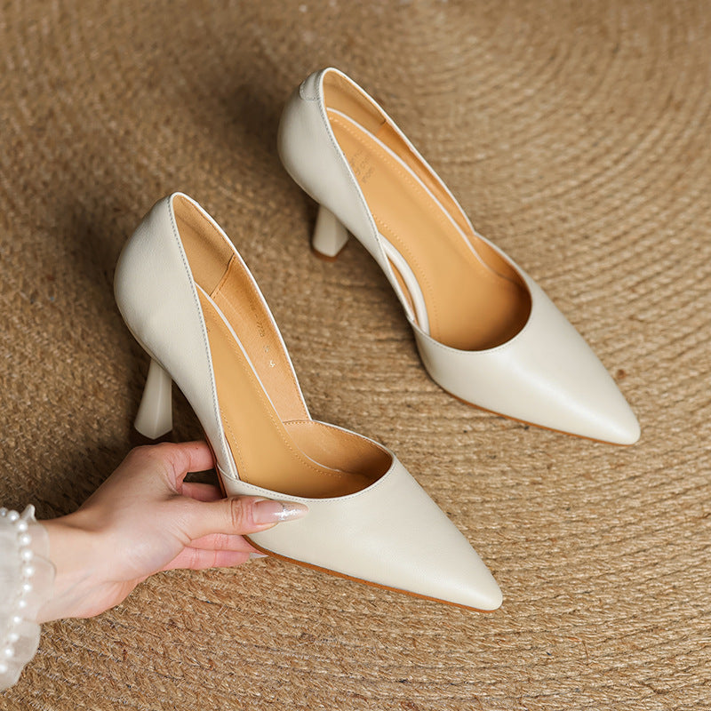 Naila Genuine Leather Heels