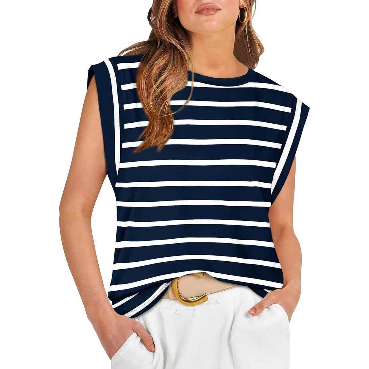 SAMPAGUITA™ –  Comfy Loose Fit Crew Neck Summer Top