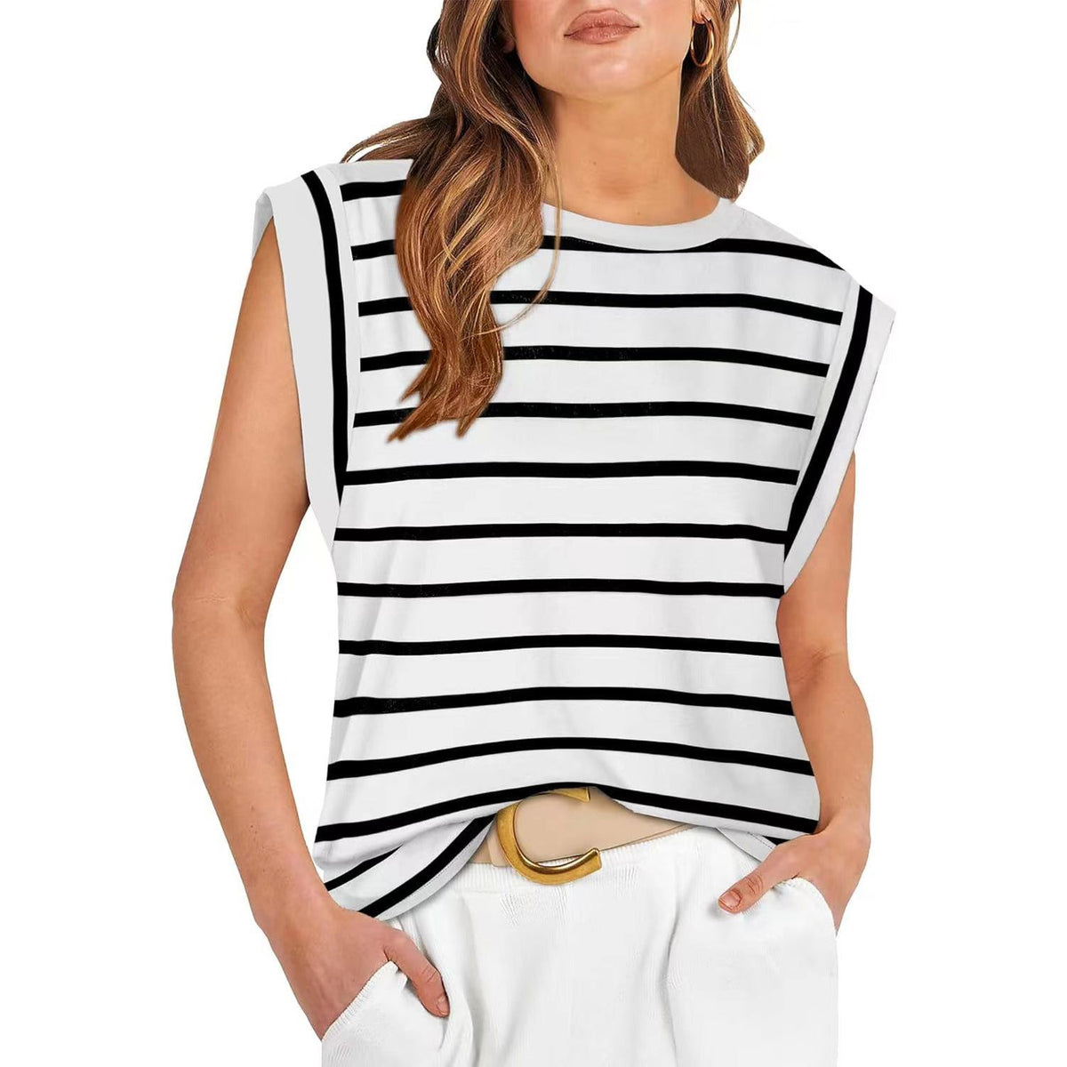 SAMPAGUITA™ –  Comfy Loose Fit Crew Neck Summer Top