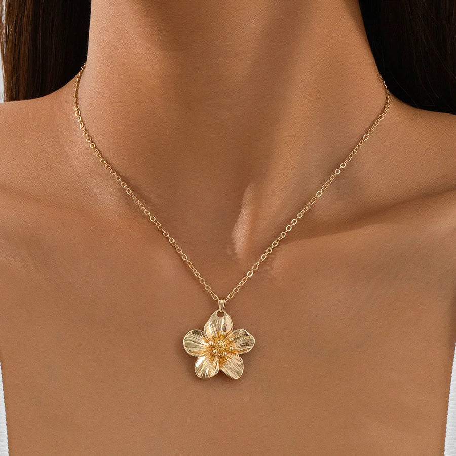 Delicate Gold Flower Necklace