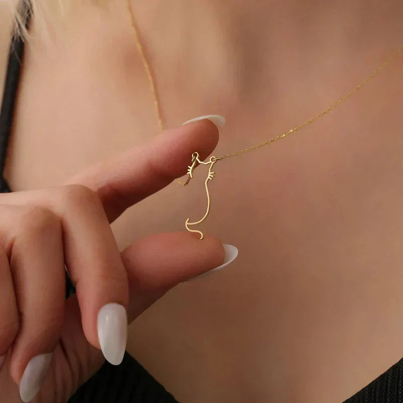 Kitty silhouette Necklace