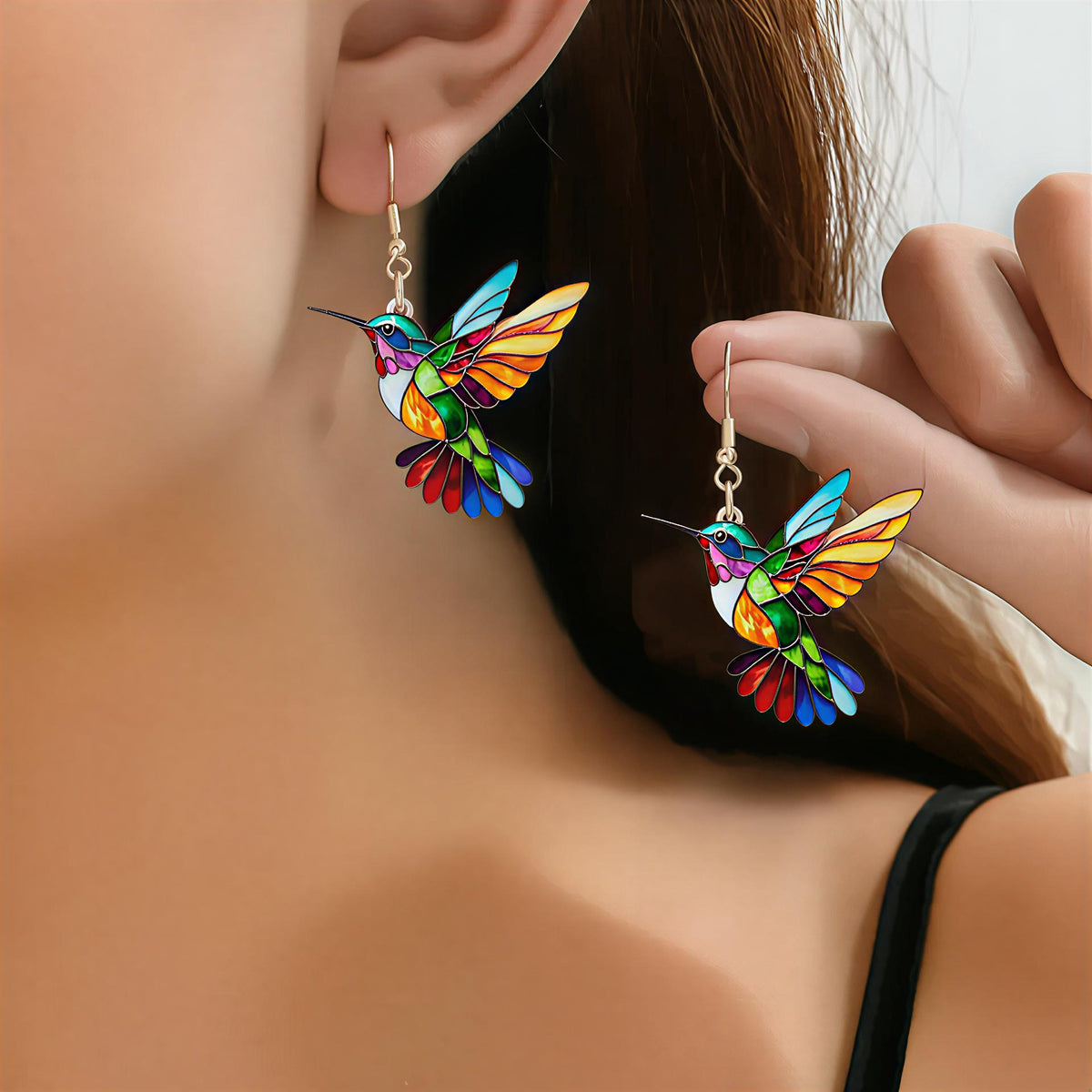 Graceful Hummingbird Earring with Free Necklace | Limited Offer