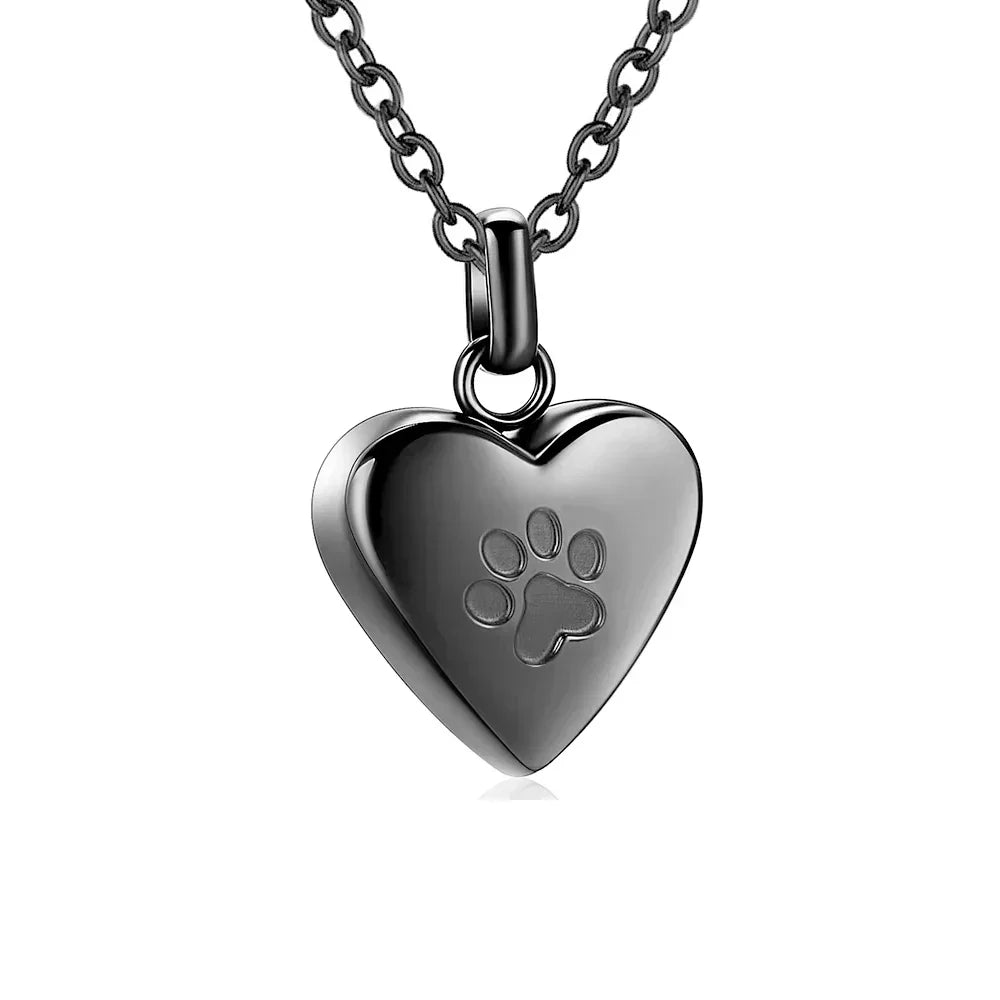 Paw Heart Ashes Necklace