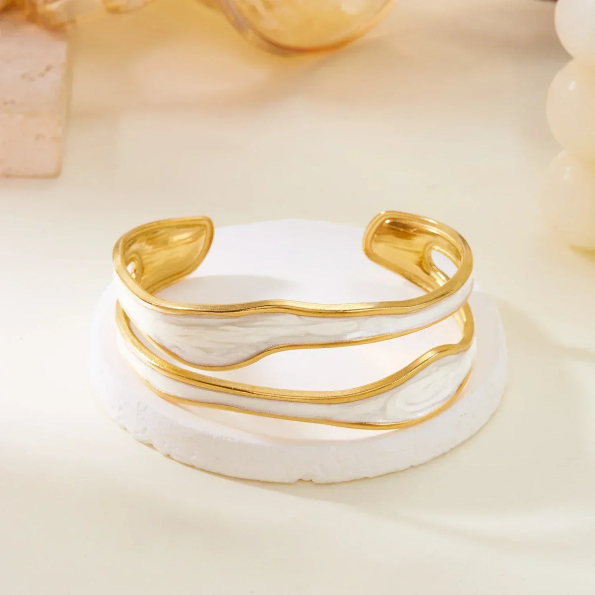 Modern Wave Stainless Steel Bracelet