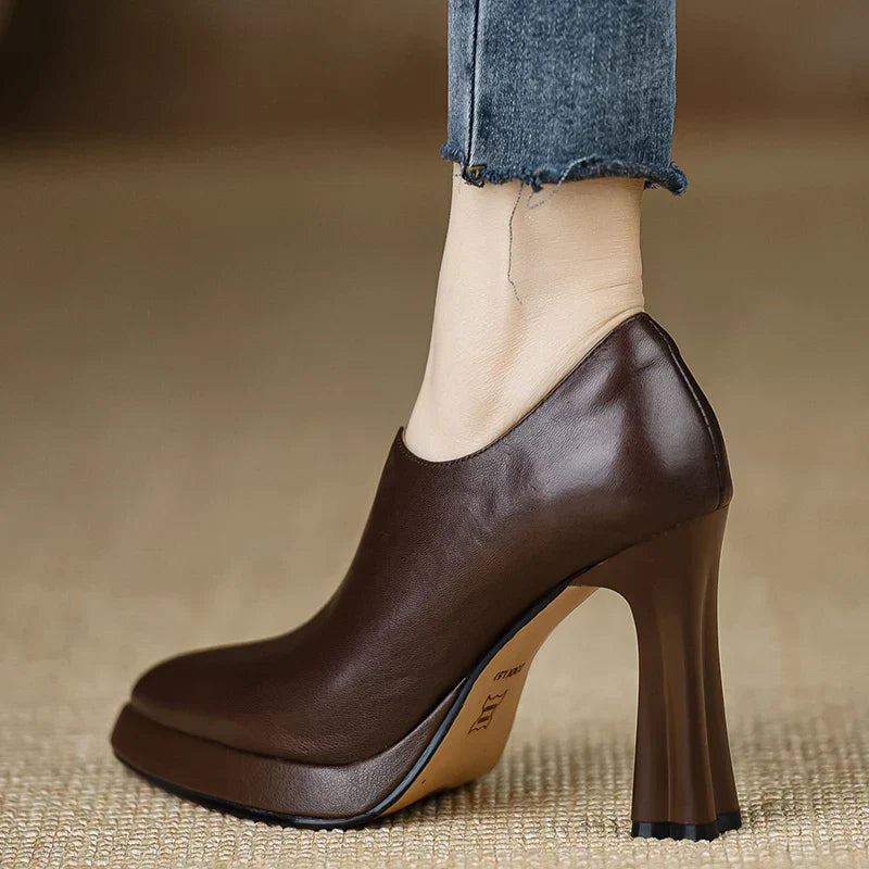 Anita Leather Heels