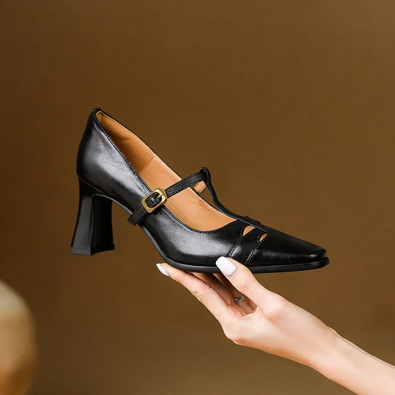 Tyla Genuine Leather Heels