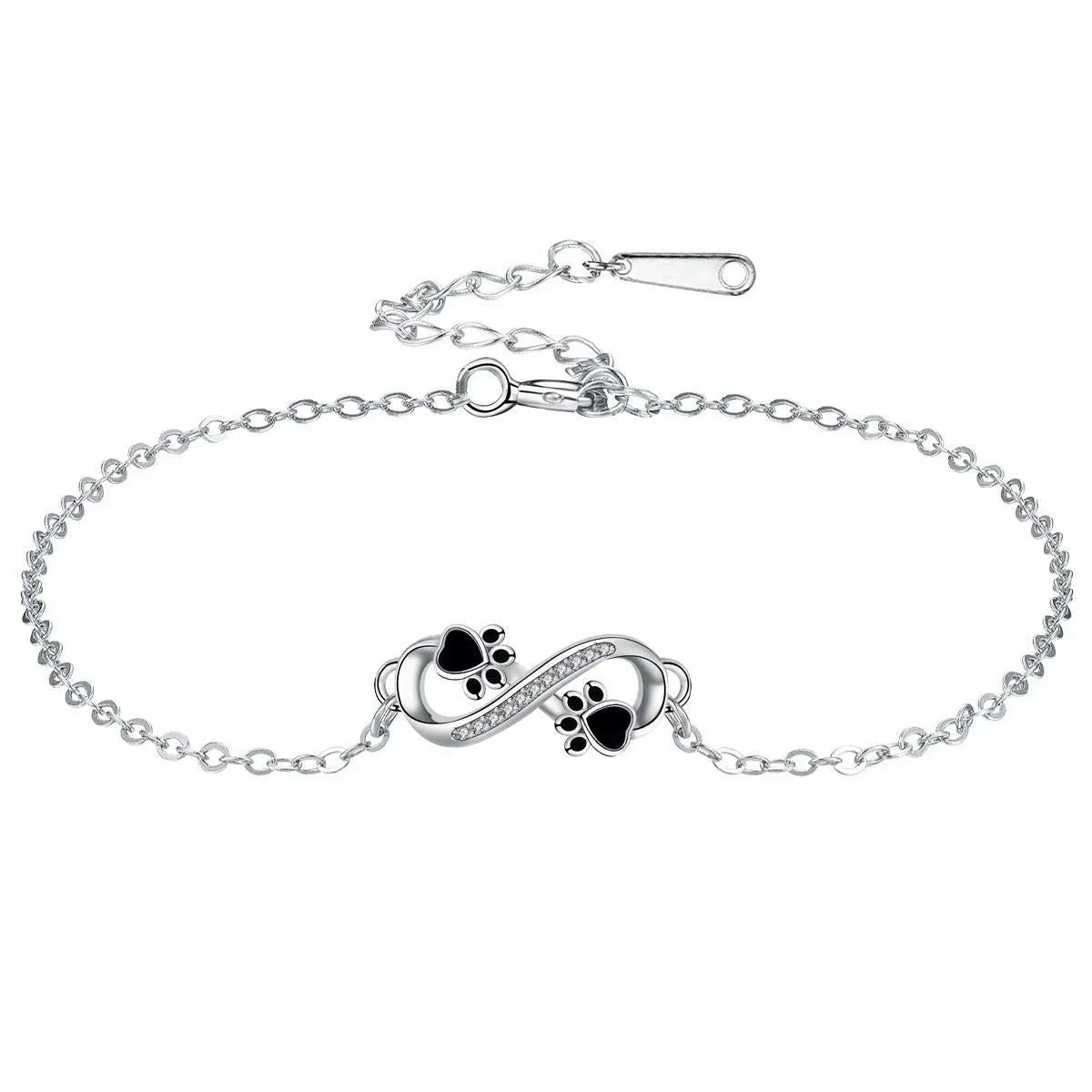 Effortless Silver Paw Bracelet