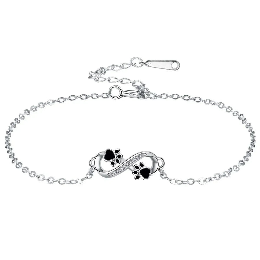 Effortless Silver Paw Bracelet