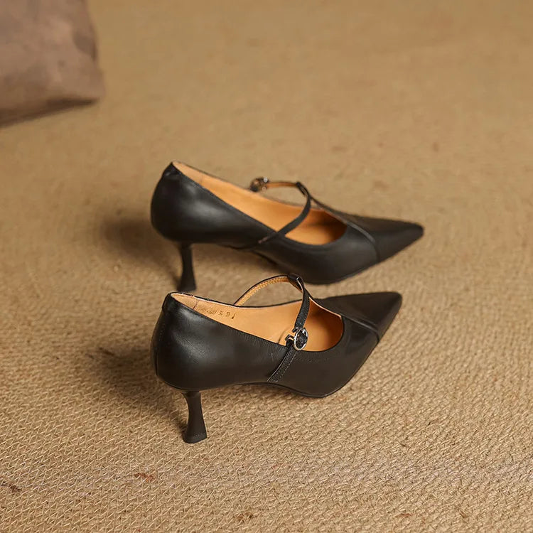Elle Genuine Leather Heels