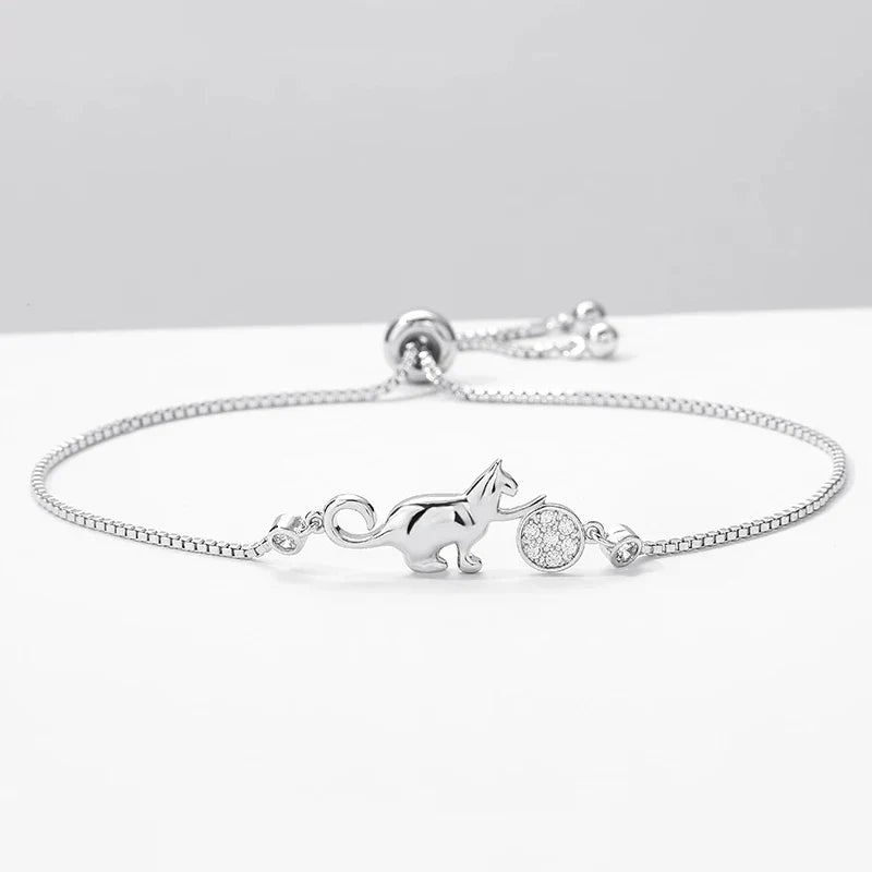 Timeless Silver Cat Bracelet