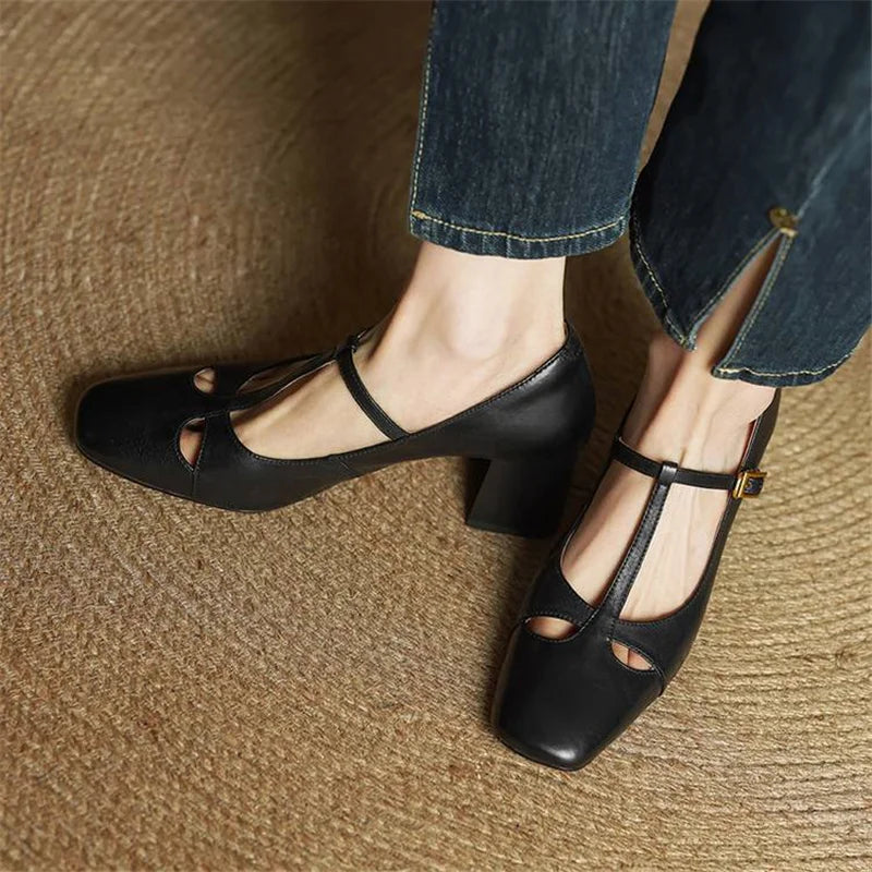 Alysa Genuine Leather Heels