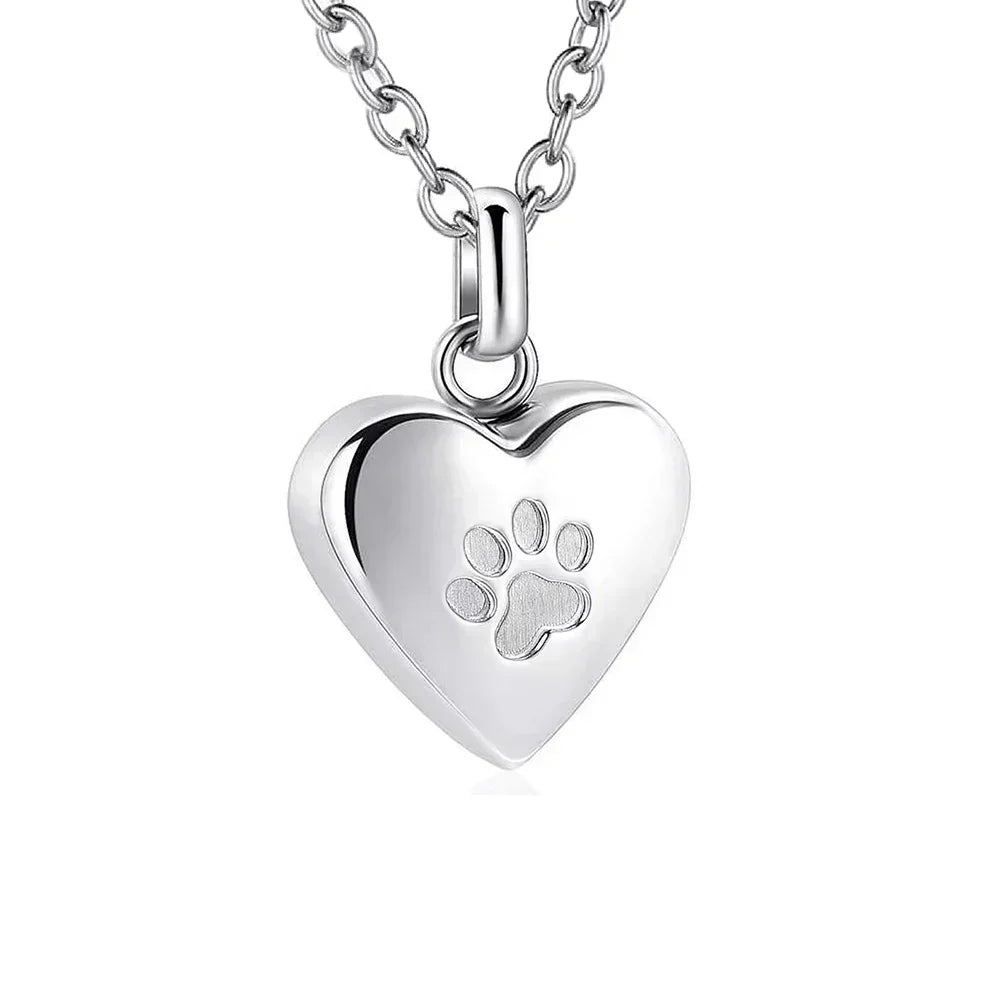 Paw Heart Ashes Necklace