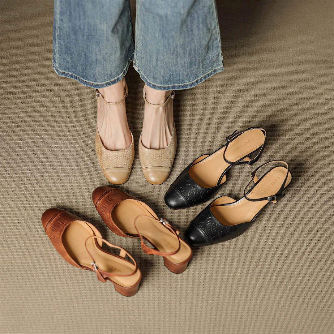 Neiro Genuine Leather Pumps