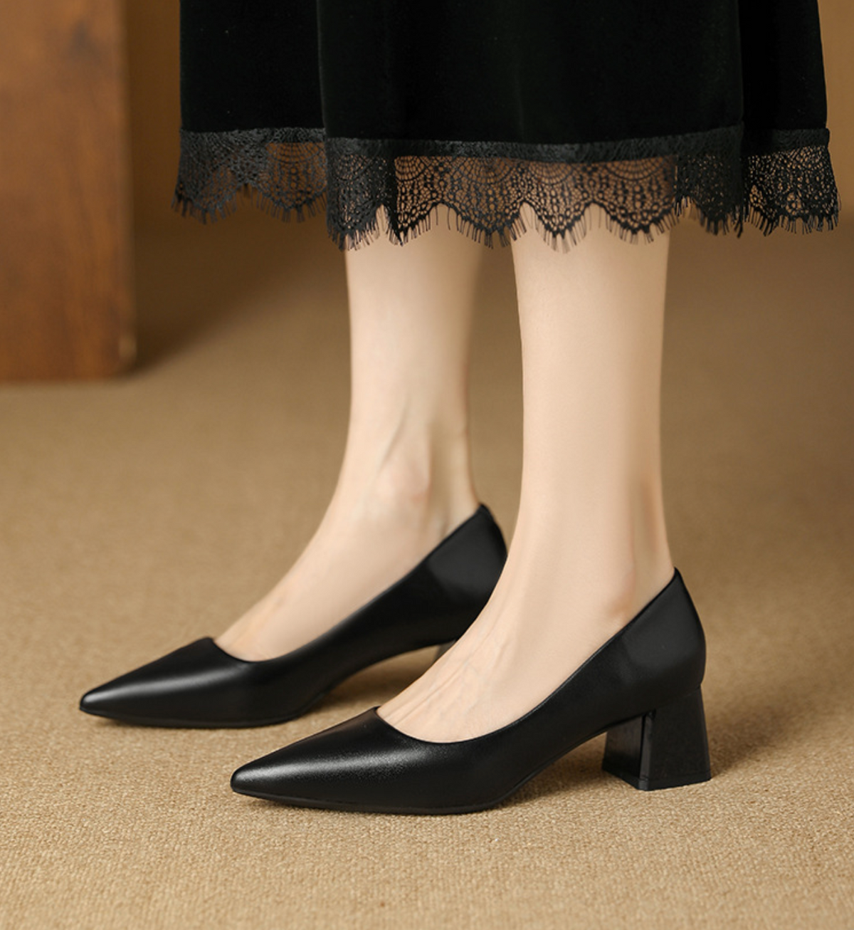 Zella Genuine Leather Heels
