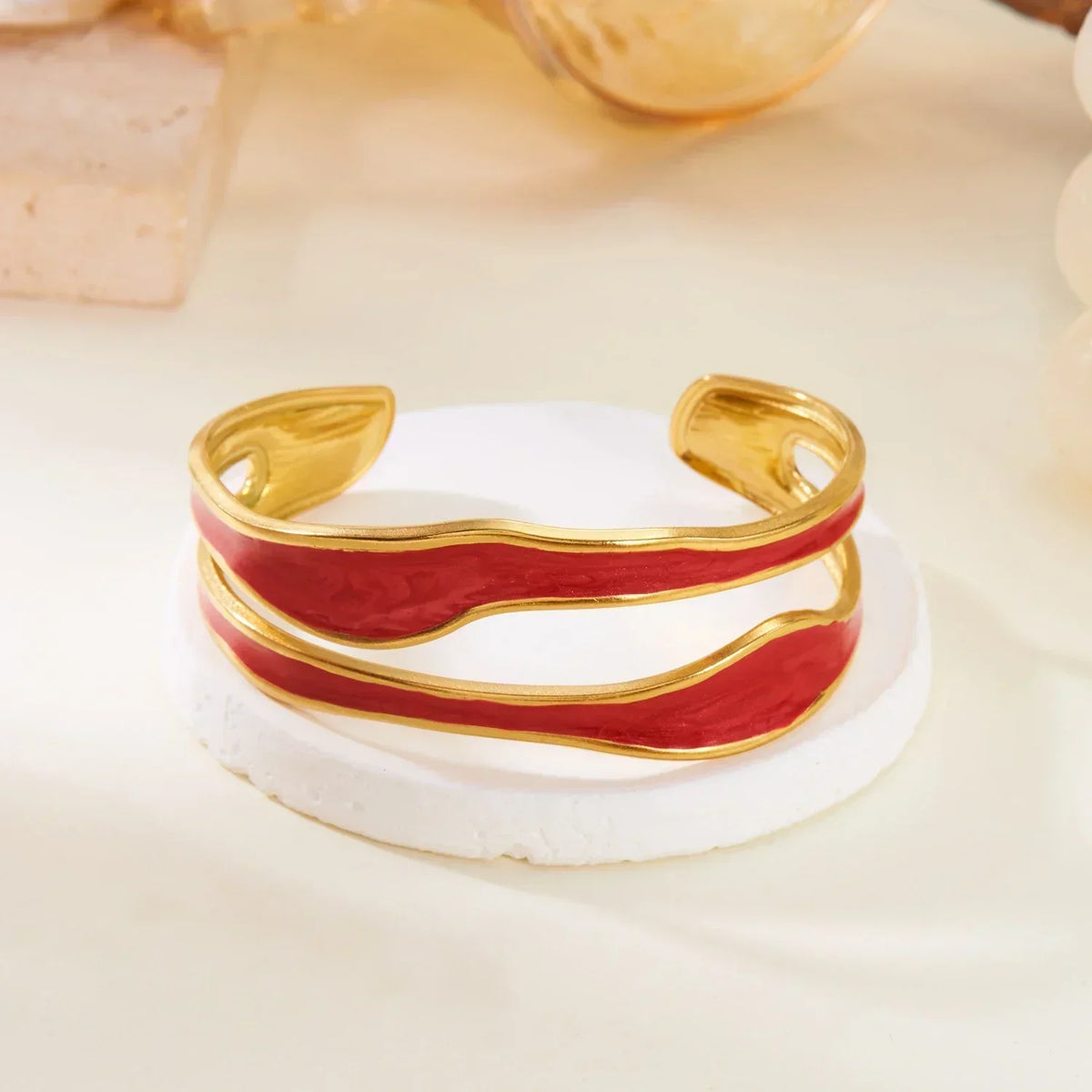 Modern Wave Stainless Steel Bracelet