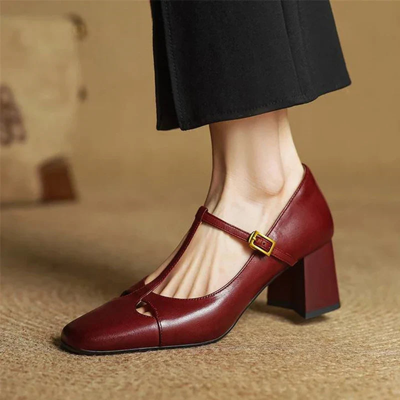 Alysa Genuine Leather Heels