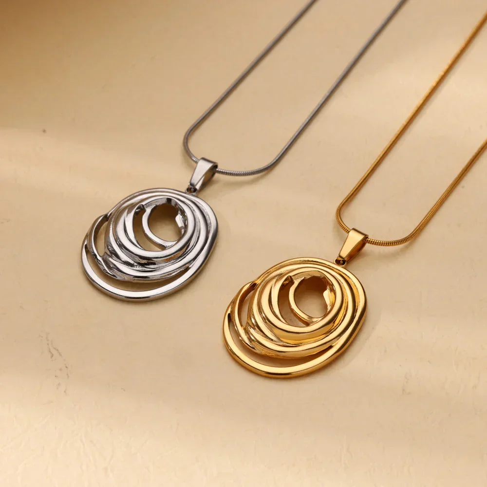 Oval Pendant Necklace