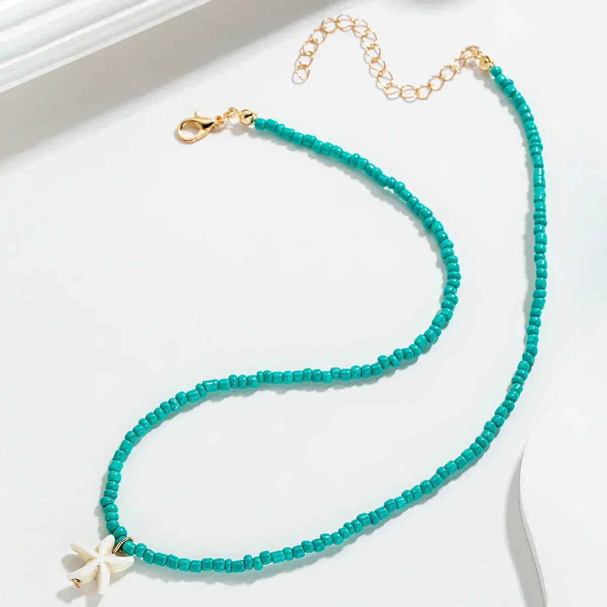 Graceful Turquoise Starfish Necklace