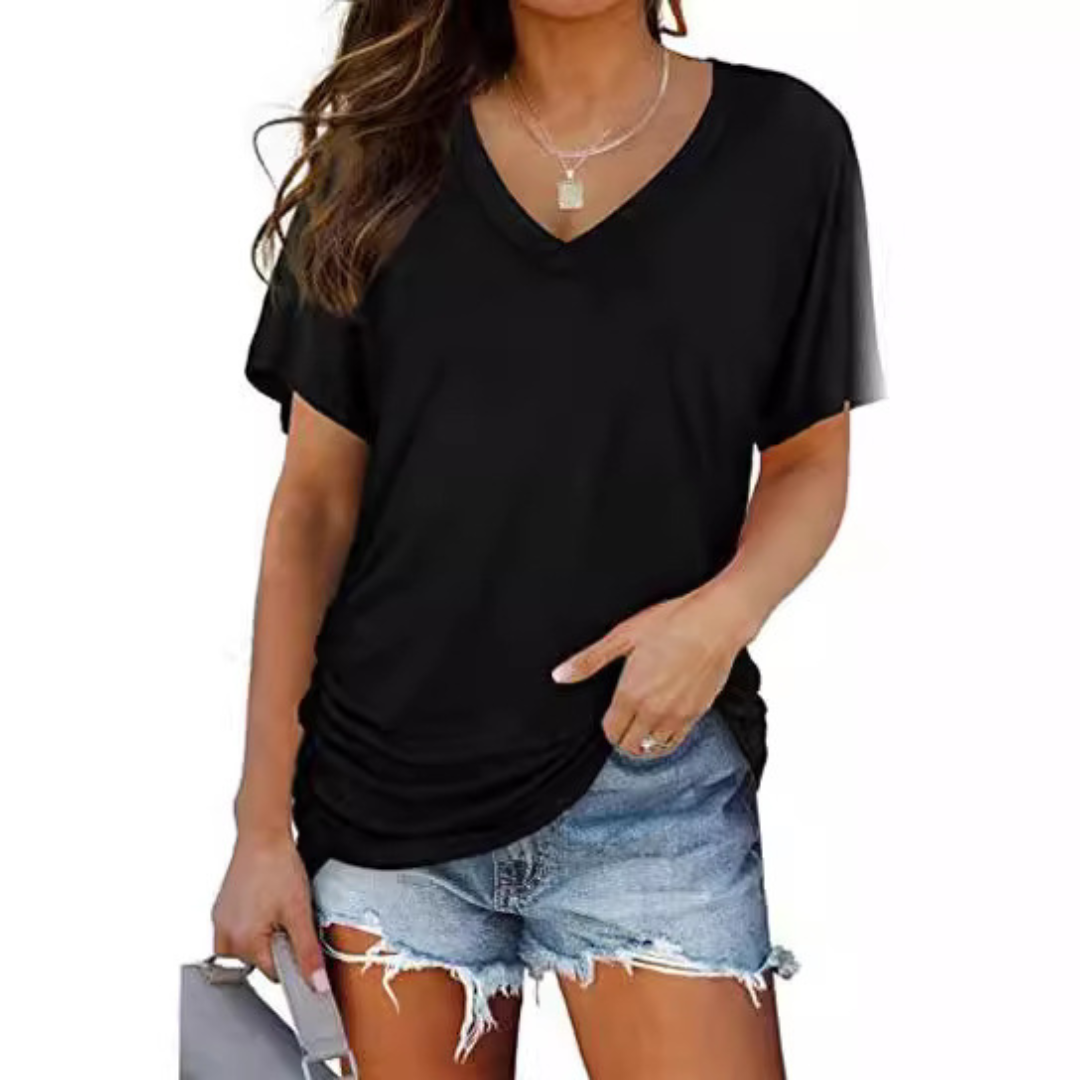 EILY™ - Classic V-Neck Loose Fit Shirt