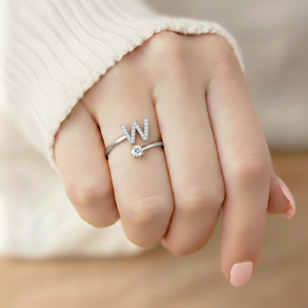 Charming Custom Initial Ring