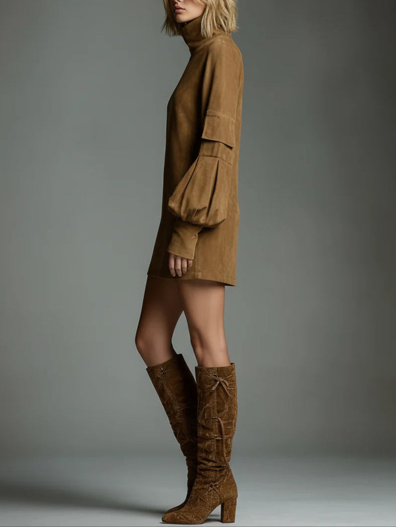 Louisa | Cozy Turtleneck Mini Dress