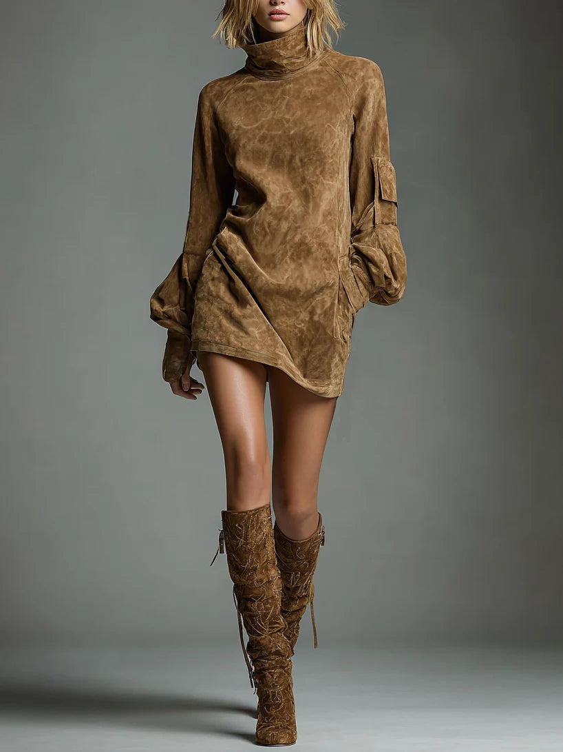 Louisa | Cozy Turtleneck Mini Dress