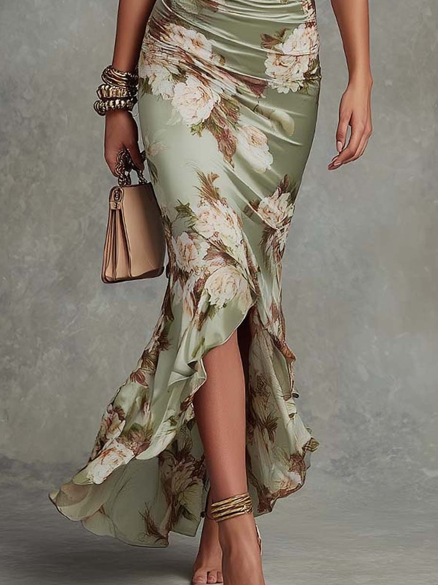 Ophelia | Floral Ruffle Maxi Dress