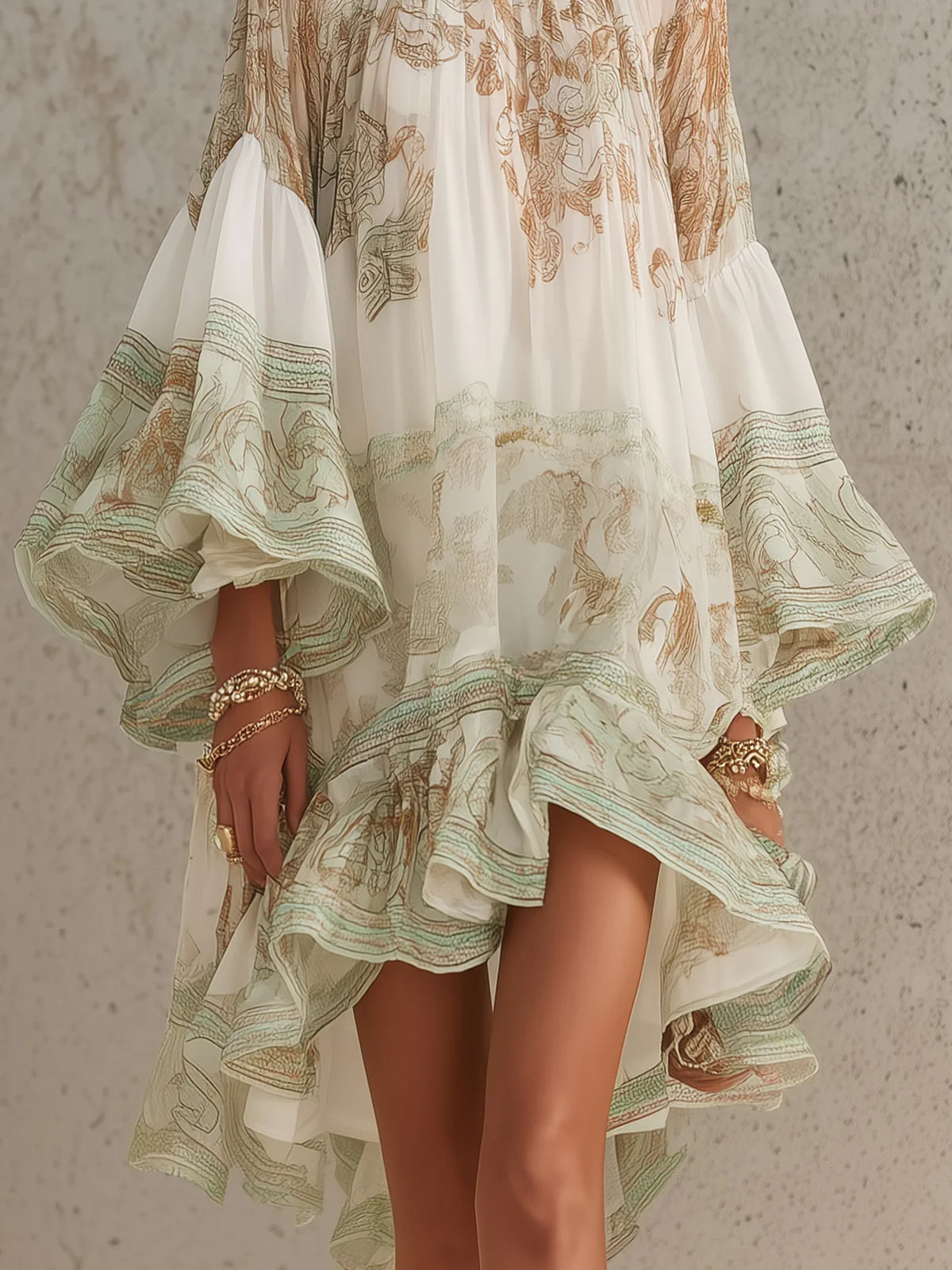 Susanna | Airy Ruffle Hem Mini Dress