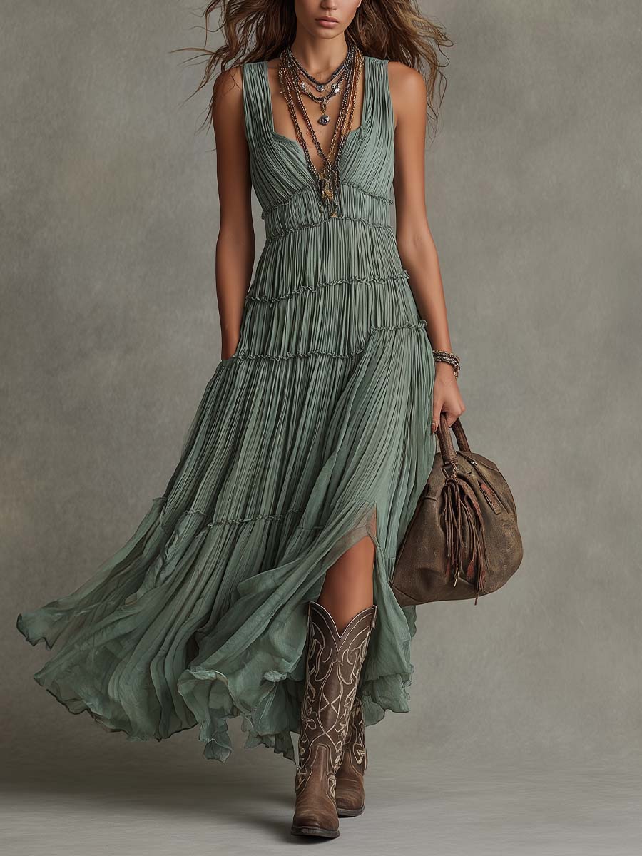 Desiree | Flowing Tiered Maxi Dress