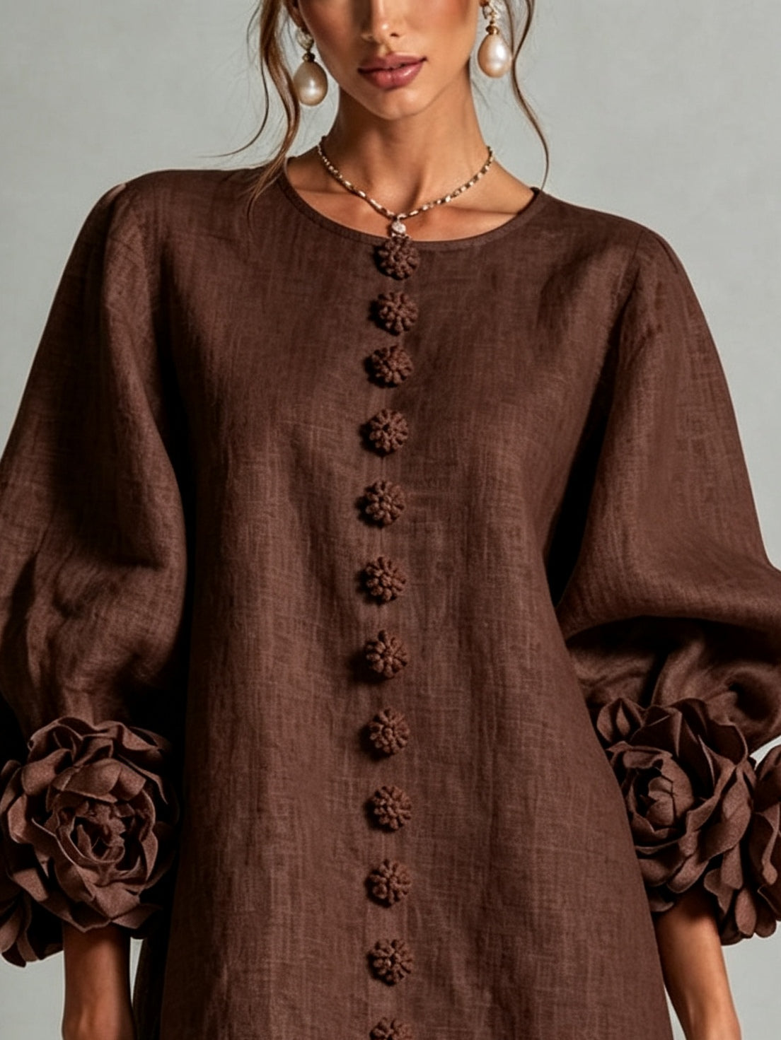 Tindra | Effortless Rosette Cuff Dress